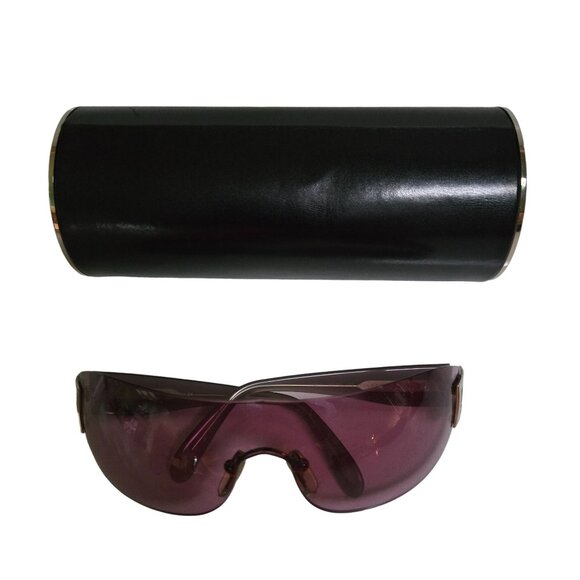 BVLGARI Accessories - Bulgari Vintage 610 Pink/Purple Shield Designer Sunglasses ASO Bono U2 With Case